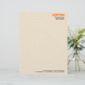 Modèle D'en-tête De Lettre Vortex - Orange pâle (Debout devant)