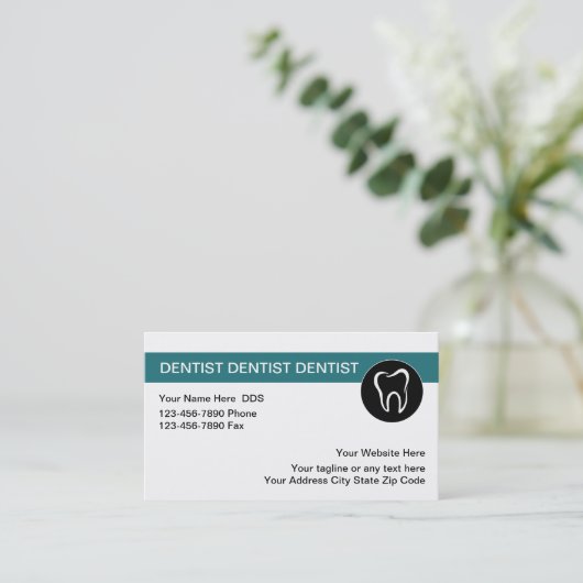 Modèle dentaire de cartes de visite (Debout devant)