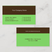 Modèle d'entreprise vert de carte de visite de (Devant / Derrière)