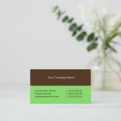 Modèle d'entreprise vert de carte de visite de (Debout devant)