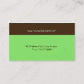 Modèle d'entreprise vert de carte de visite de (Dos)