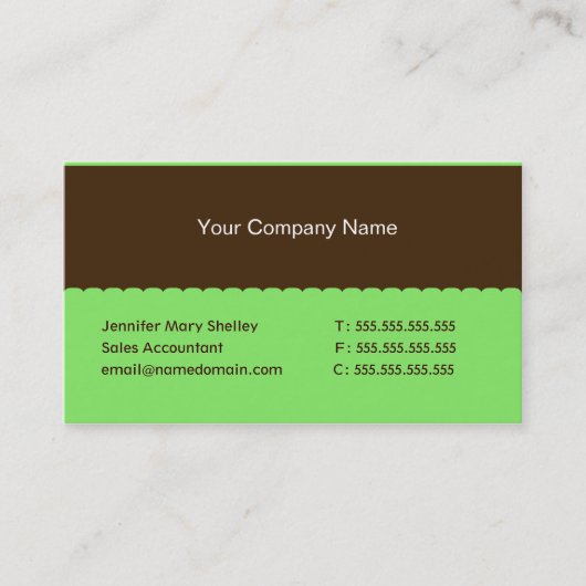 Modèle d'entreprise vert de carte de visite de (Devant)