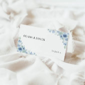 Modèle des cartes de Mariage bleu