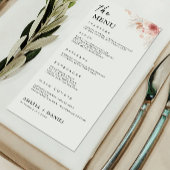 Modèle des cartes de menu Mariage fleur sauvage