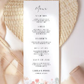 Modèle des cartes de menu Mariage fleur sauvage