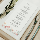 Modèle des cartes de menu Mariage fleur sauvage