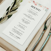 Modèle des cartes de menu Mariage fleur sauvage