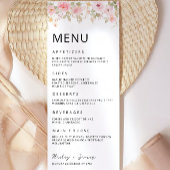 Modèle des cartes de menu Mariage rose