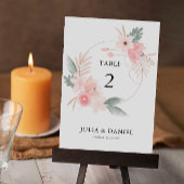 Modèle des cartes de table Mariage fleur sauvage