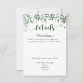 Modèle des détails du Faire-part de mariage de ver (Devant)