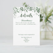 Modèle des détails du Faire-part de mariage de ver (Debout devant)