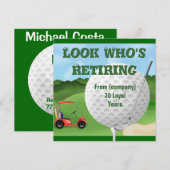 MODÈLE des invitations à la retraite pour golf (Devant / Derrière)