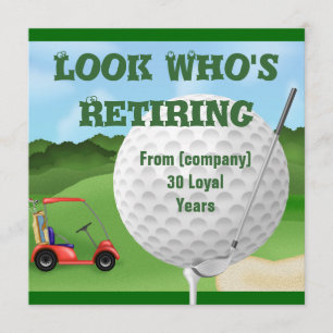 MODÈLE des invitations à la retraite pour golf