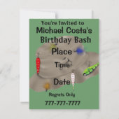 MODÈLE des invitations de pêche de 50e Mens (Dos)