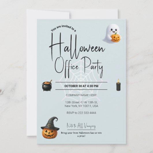 Modèle des invitations et des invitations Hallowee (Devant)