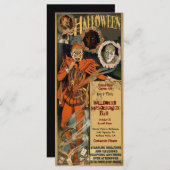 Modèle des invitations masquées d'Halloween (Devant / Derrière)