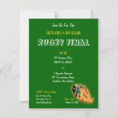 Modèle des invitations sud-africaines au rugby (Dos)