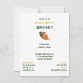 Modèle des invitations sud-africaines au rugby (Dos)