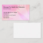 Modèle design Carte de visite de massage simple (Devant / Derrière)