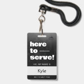 Modèle d'identification personnalisé pour badge d' (Avant avec lanière)