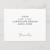 Modèle d'impression de carte 4,25x5,5" en paysage (Dos)