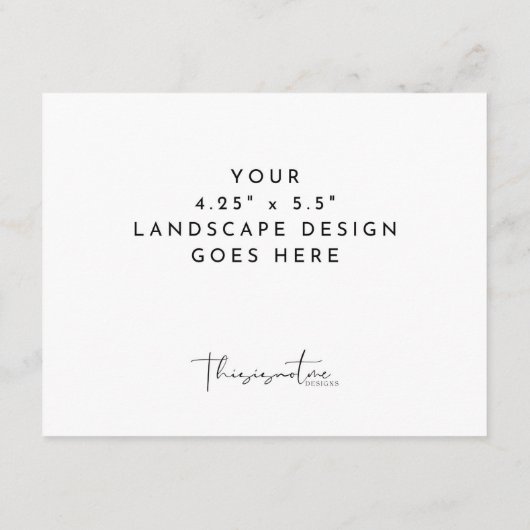 Modèle d'impression de carte au format paysage 4,2 (Dos)