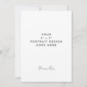 Modèle d'impression de carte de portrait vertical  (Dos)