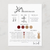 Modèle d'informations mini-Bridesmaid de script (Devant)