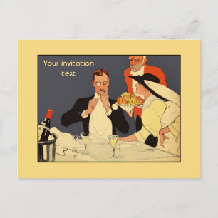 Modèle d'invitation à dîner de style vintage class