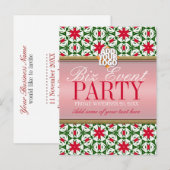 Modèle d'invitation à la fête de Noël du bureau de (Devant / Derrière)