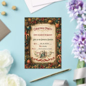 Modèle d'invitation à une fête de Noël vintage  (Insitu (Mariage))