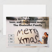 Modèle d'invitation à une soirée de Noël (Devant / Derrière)