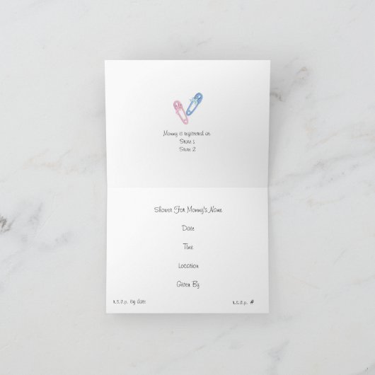 modèle d'invitation baby shower (Intérieur)