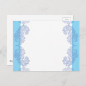 Modèle d'invitation bleu élégant (Devant / Derrière)