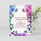 Modèle d'invitation d'anniversaire Rose Gold: Allo (Debout devant)
