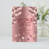 Modèle d'invitation d'anniversaire Rose Gold: Allo (Debout devant)