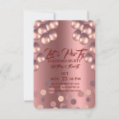 Modèle d'invitation d'anniversaire Rose Gold: Allo (Devant)