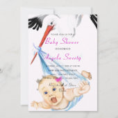Modèle d'invitation de Baby shower de transport de (Devant)