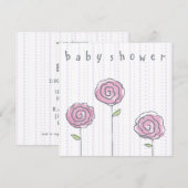 Modèle d'invitation de Baby shower Whimsical (Devant / Derrière)