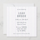 Modèle d'invitation de Baby shower Whimsical (Dos)