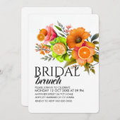 Modèle d'invitation de brunch de mariage Citrus, O (Devant / Derrière)