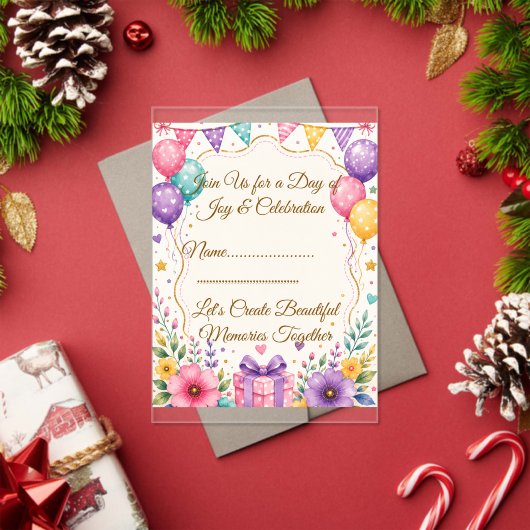 Modèle d'invitation de fête élégant (Insitu (vacances))