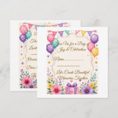 Modèle d'invitation de fête élégant (Devant / Derrière)