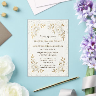 Modèle d'invitation de mariage aux fleurs sauvages