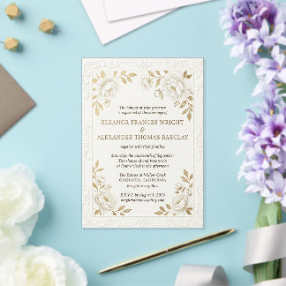 Modèle d'invitation de mariage aux fleurs sauvages