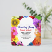 Modèle d'invitation de mariage de fleurs sauvages, (Debout devant)