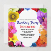 Modèle d'invitation de mariage de fleurs sauvages, (Devant)