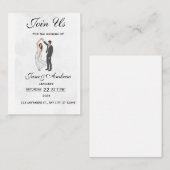 Modèle d'invitation de mariage élégant - Flo roman (Devant / Derrière)