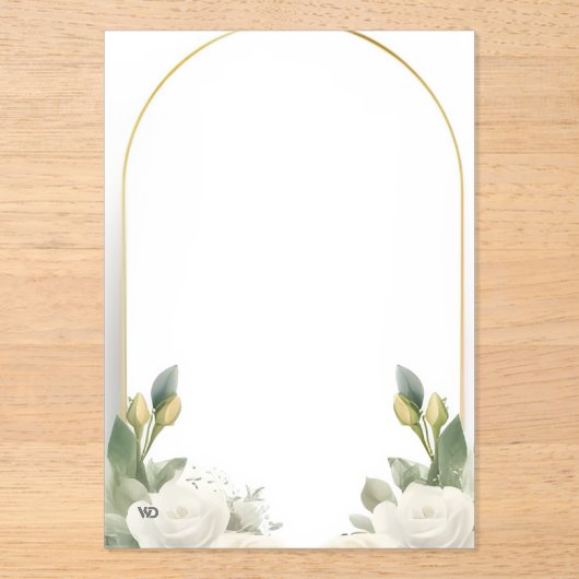 Modèle d'invitation de mariage floral élégant mode (Recto)