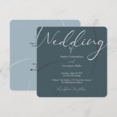 Modèle d'invitation de mariage minimaliste élégant (Devant / Derrière)